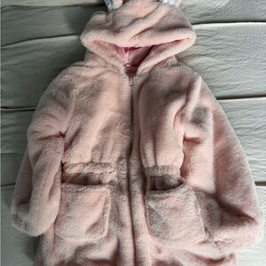 Cozy Pink Fleece Hoodie with Ears